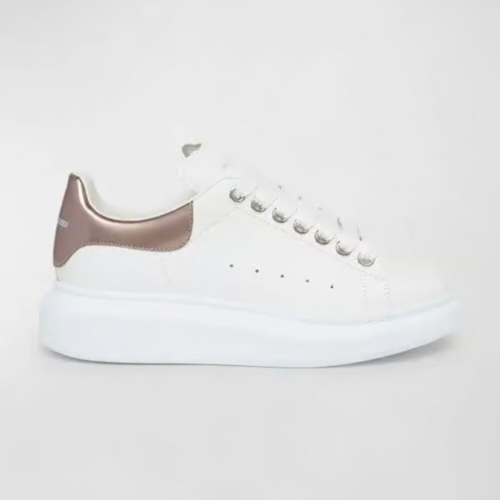 Alexander McQueen brand new with box oversized low-top sneakers - white/oat 8.5